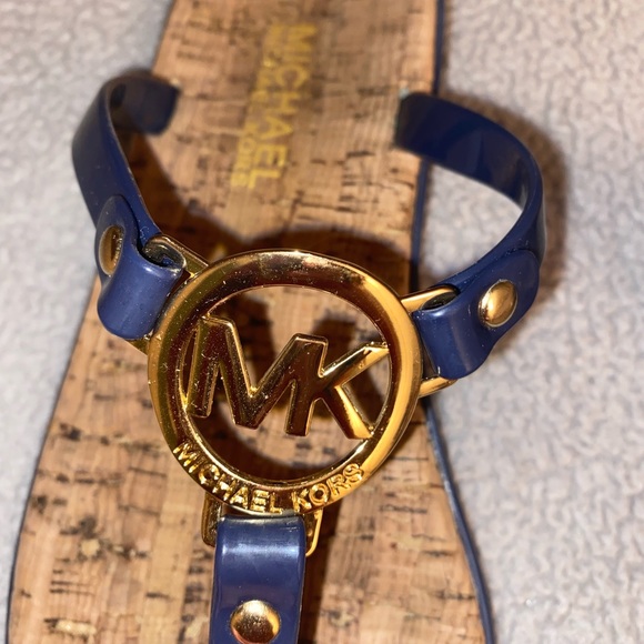 Michael Kors Cork jelly NAVY BLUE sandals NEW! - Picture 3 of 4
